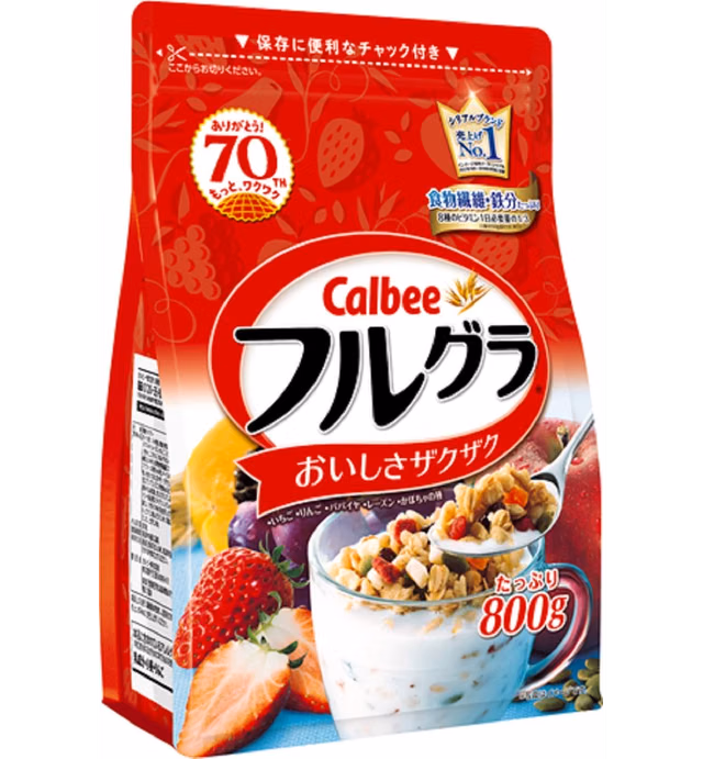 Calbee Fruit granola 800g, apple, fruit