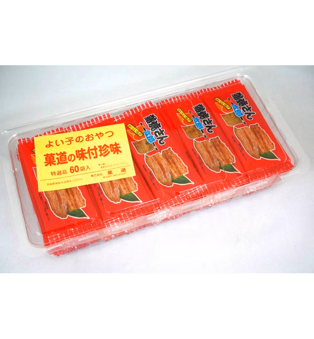 Japanese Famous Junk Food Snack "Dagashi" Kabayaki-ya-san Taro 60 Packs