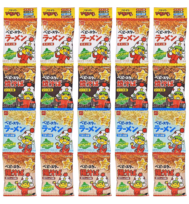 Baby Star Ramen 0.6oz Assorted Various 20 Packs Japanese Popular Famous Snack Ninjapo™ Japan