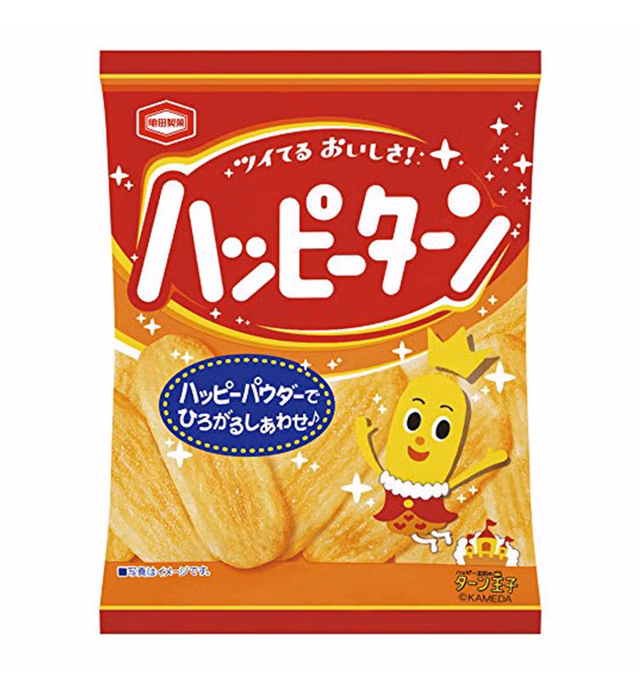 Happy Turn Happy Powder Covered Rice Cracker 1oz 10Bags Box Kamedaseika Japanese Ninjapo