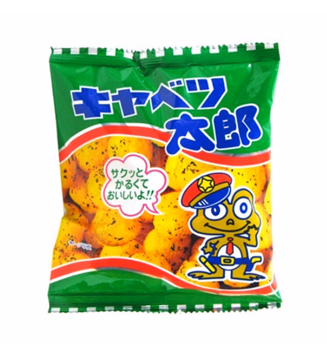 Kyabetsutaro Japanese Sauce Taste Snack 0.5oz 10Bags Frog kadou Ninjapo