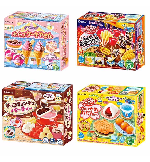 Popin' Cookin' Japaneese DIY Kit Assortment 4pcs Kracie Children Snack Food Ninjapo™