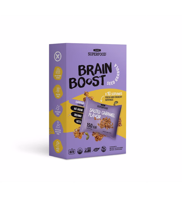 Organic Salted Caramel Flavor Seed Granola | Brain Boost | Keto, Vegan