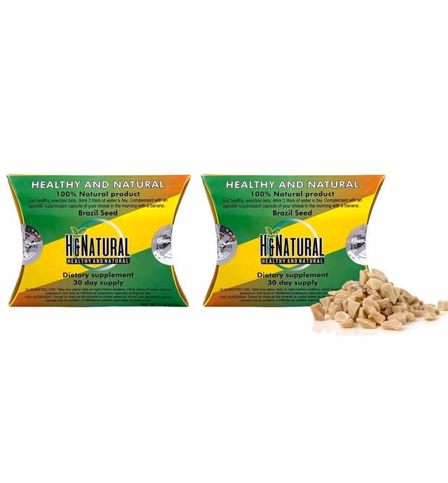 New! 2 Pack! Semilla de Brazil Brasil Seed 100% Original Natural Product Large Fresh Semilla!