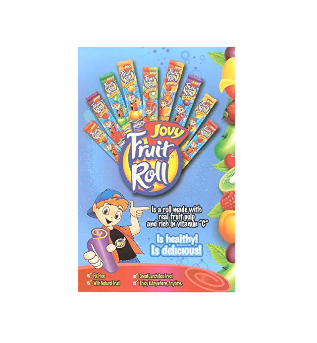 Variety pack of seven (7) 0.75oz Jovy Fruit Roll Snacks: Cherry, Raspberry, Strawberry, Watermelon, Grape, Green Apple and Mango