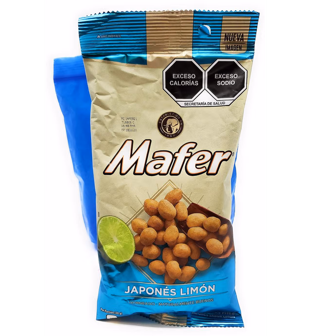 Mafer Mexican Peanuts, Japones Tostado Limon 170g (Pack of 4) and Tesadorz Resealable Bags