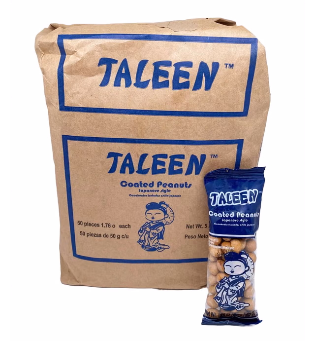 Taleen Japanese Style Roasted Peanuts 5lb 50ct 1.76oz bags