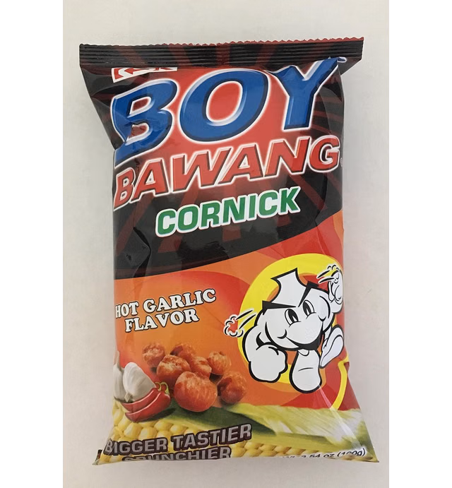 Boy Bawang Cornick Hot Garlic Flavor, 3.54 oz (Pack of 6)