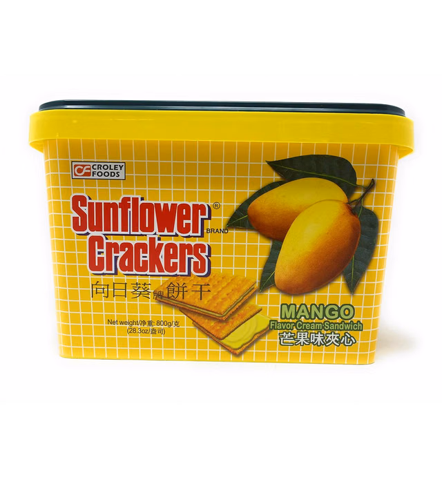 Croley Foods Sunflower Crackers Mango Flavor Cream Sandwhich 28.3oz 800g