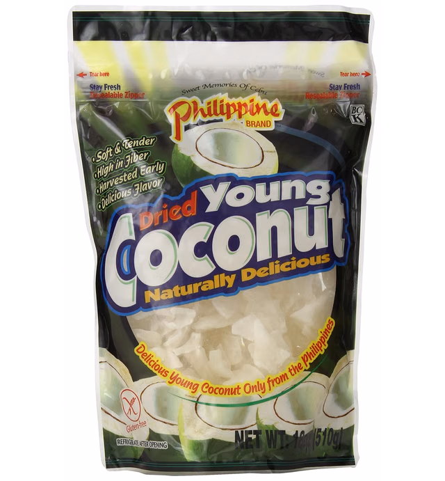 Philippine Brand Dried Young Coconut Snacks, 18 Ounce