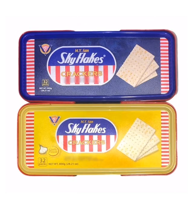 M.Y. San Skyflakes Crackers Original & Garlic Flavor