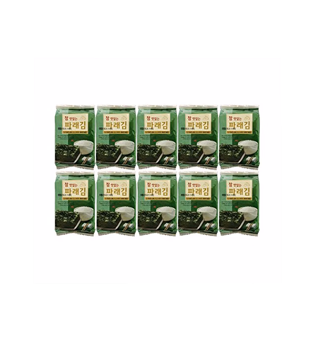Korean Premium Roasted and Lightly Sea Salted Seasoned Seaweed & Nori Individual Snack 5g (10 Pack)