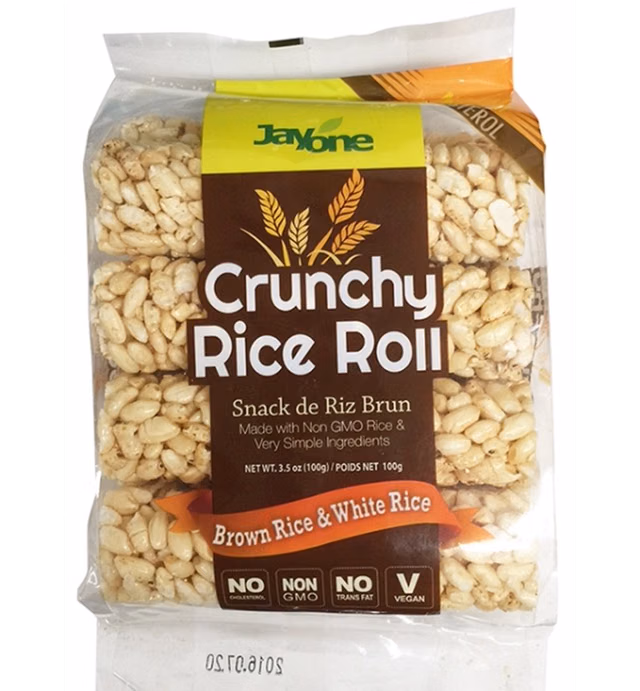Jayone Crunchy Rice Rolls, Brown/White Rice, 3.5 Ounce (Pack of 6)