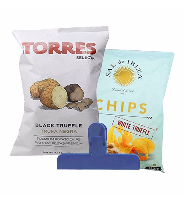 Torres Patatas Fritas Black Truffle & Sal de Ibiza White Truffle Snacks - Truffle Flavored Crunchy Potato Chips with Free Clip- Light And Crispy - Imported from Spain - 2 Pack