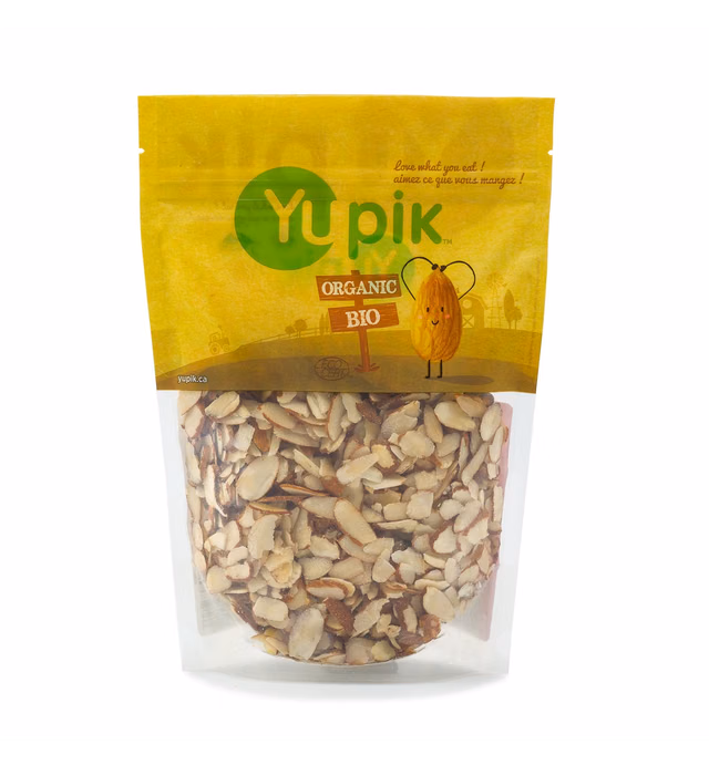 Yupik Nuts, Organic, Natural Sliced Almonds, 1 lb, Non-GMO, Vegan, Gluten-Free