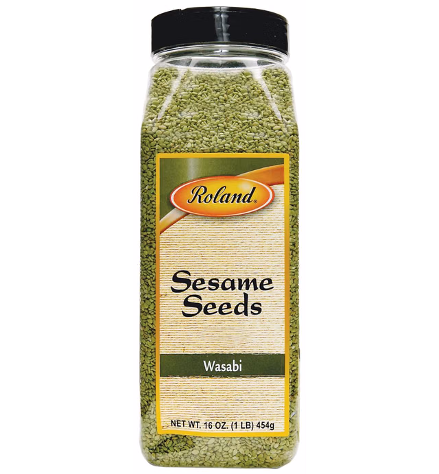 Roland Foods Wasabi Sesame Seeds, Specialty Imported Food, 16-Ounce Bottle