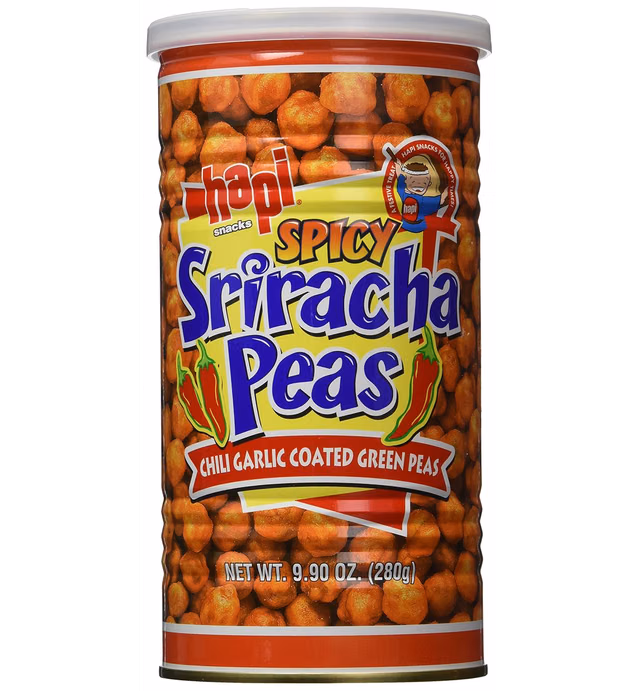 Hapi Snacks - Spicy Sriracha Peas - Chili Garlic Coated Green Peas (Net Wt. 9...