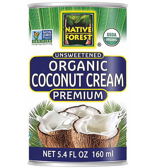 Native Forest Organic Premium Coconut Cream Unsweetened, 5.4 Fl Oz (Pack of 12)