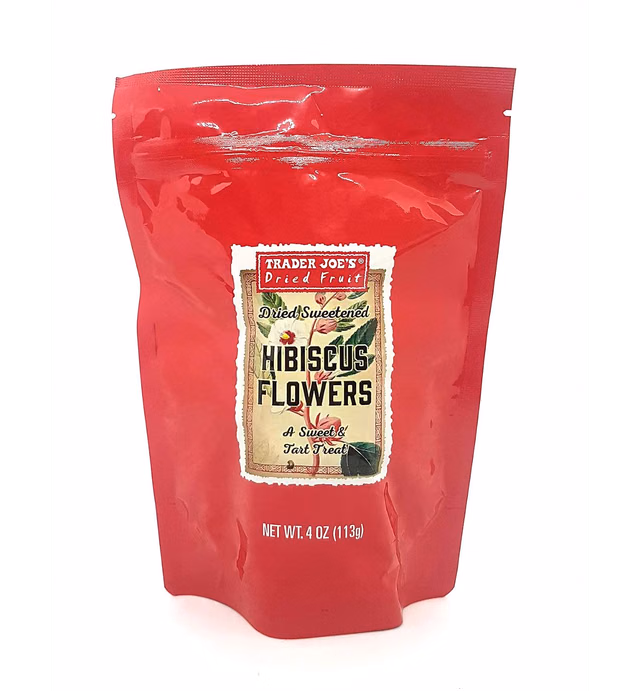 Trader Joes' Dried Sweetened Hibiscus Flowers Snack 4 Oz.