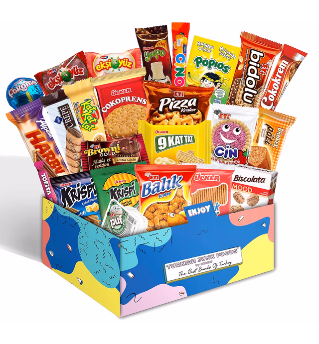 Classic Maxi Box International Snacks Extra Care Package, Ultimate Assortment of Turkish Treats, Mix variety pack of snacks, Best Foreign Candy or Foreign Snacks Box