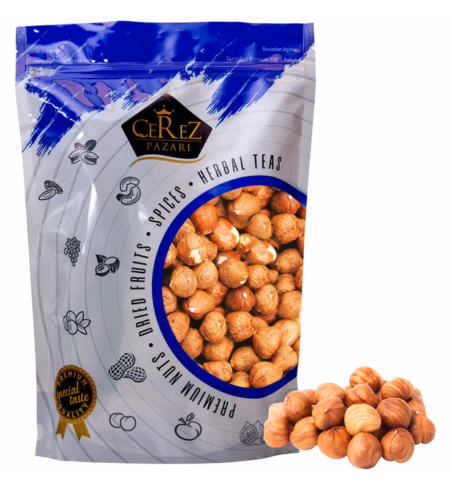 Cerez Pazari Turkish Raw Hazelnuts (Filberts) in Resealable Bag 3 Lbs, Healthy Keto Paleo Diet Snacks, Unsalted, Gluten Free, Vegan, Non-GMO, No Shell, Natural, Premium Quality, Healthy Snack