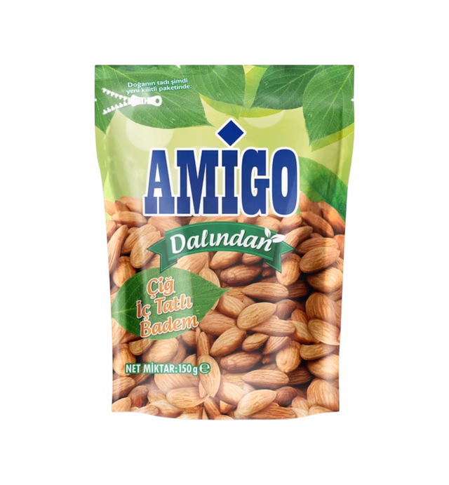 AMİGO DALINDAN ÇİĞ BADEM 150GR.