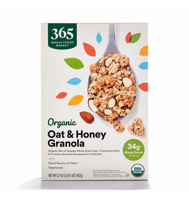 365 by Whole Foods Market, Organic Granola Oat And Honey, 17 Ounce