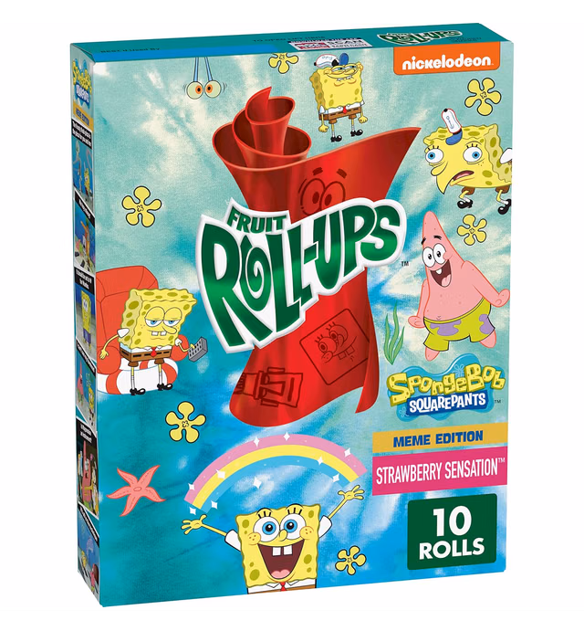 Fruit Roll-Ups Fruit Flavored Snacks, Strawberry Sensation, 0.5 oz, 10 ct (Pack of 10)