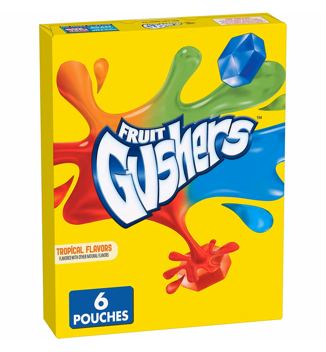 Gushers Fruit Flavored Snacks, Tropical, Gluten Free, 0.8 oz, 6 ct