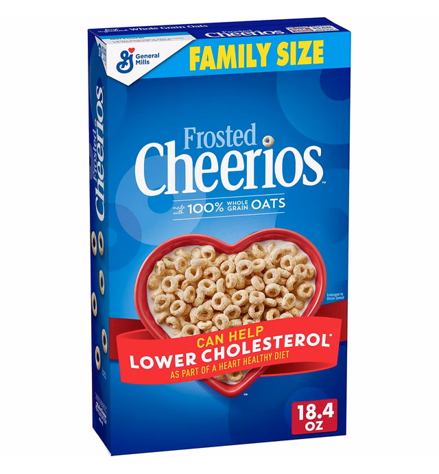 Cheerios Frosted, Heart Healthy Cereal, 18.4 OZ Family Size Box