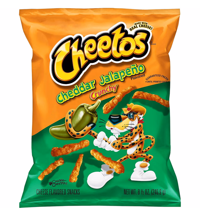 Cheetos Crunchy Cheddar Jalapeño Cheese Flavored Snacks, 8.5 Oz