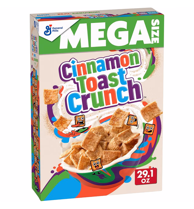 Original Cinnamon Toast Crunch Breakfast Cereal, 29.1 OZ Mega Size Box