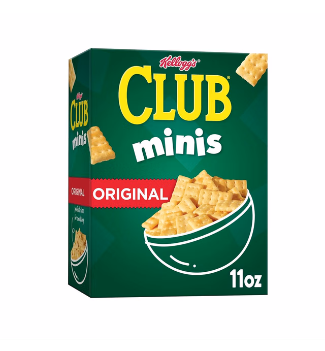 Club Crackers, Mini Snack Crackers, Lunch Snacks, Original, 11oz Box (1 Box)