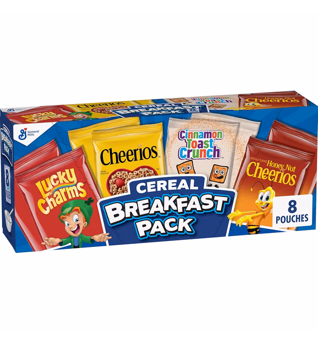 Breakfast Pack Breakfast Cereal Multi-Pack With 8 Varieties, 9.14 oz, 8 ct