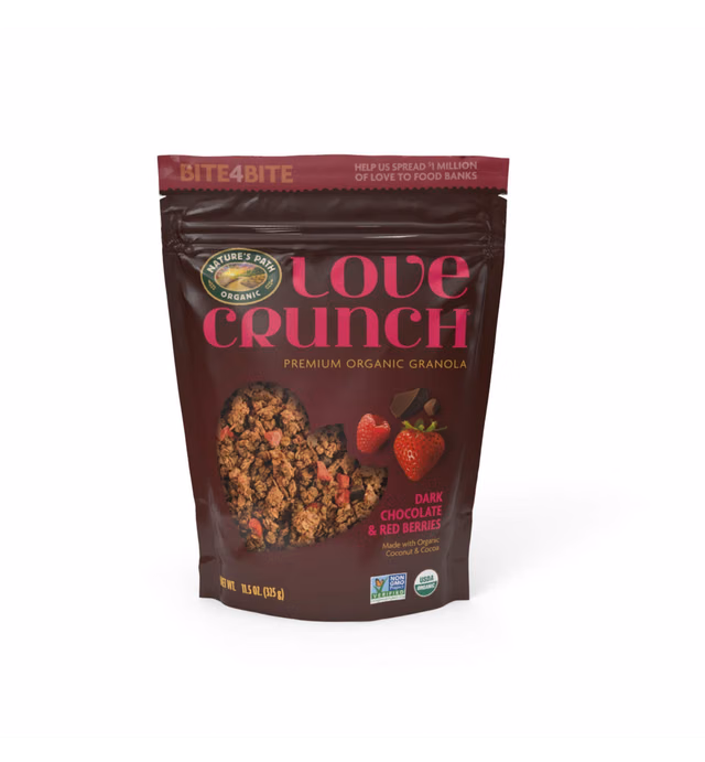 Nature's Path Organic Love Crunch Premium Granola, Dark Chocolate & Red Berries, 11.5 Ounce (Pack of 6)