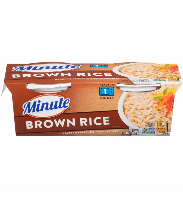 Minute Ready to Serve Brown Rice, Whole Grain, Gluten Free, Non-GMO, No Preservatives, (BPA-Free Cups), 8.8 Ounce (Pack of 1)