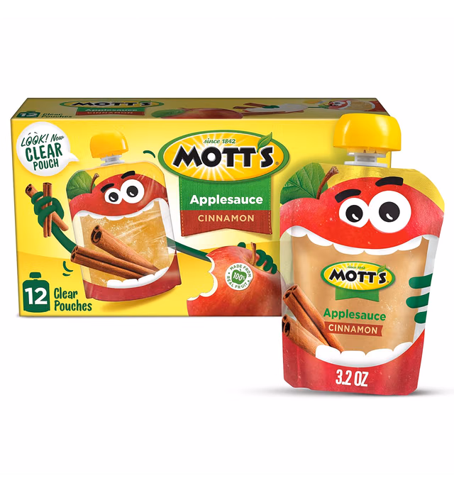 Mott's Applesauce, Cinnamon, 3.2 Oz, 12 Ct
