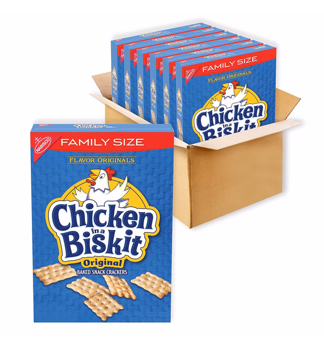 Chicken in a Biskit Original Baked Snack Crackers, 6 - 7.5 oz Boxes