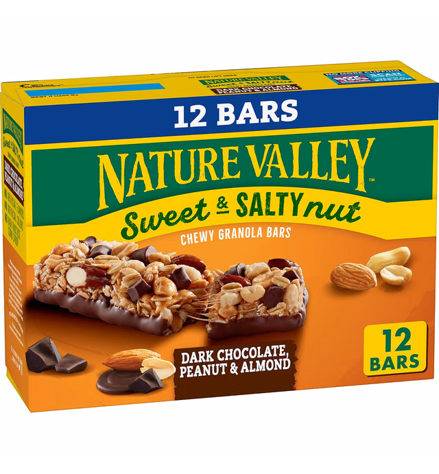 Nature Valley Granola Bars Dark Chocolate Peanut Almond, 1.2 Oz, 12 Ct
