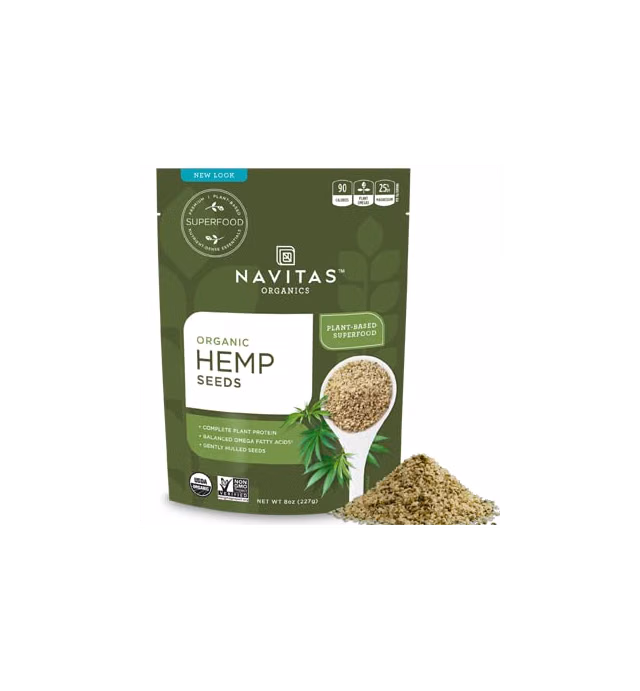 Navitas Organics Organic Raw Hemp Seeds Bag, 15 Servings — Organic, Non-GMO, Low Temp-Hulled, Gluten-Free, 8 Ounce (Pack of 1)