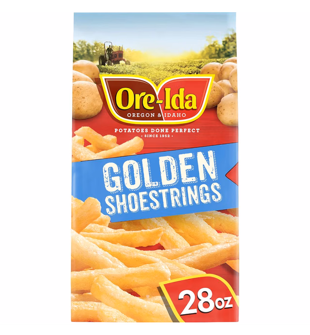 Ore-Ida Golden Shoestrings French Fries Fried Potatoes Frozen Snacks (28 oz Bag)