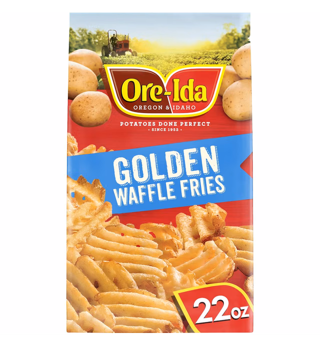 Ore-Ida Golden Waffle French Fries Fried Potatoes Frozen Snacks (22 oz Bag)
