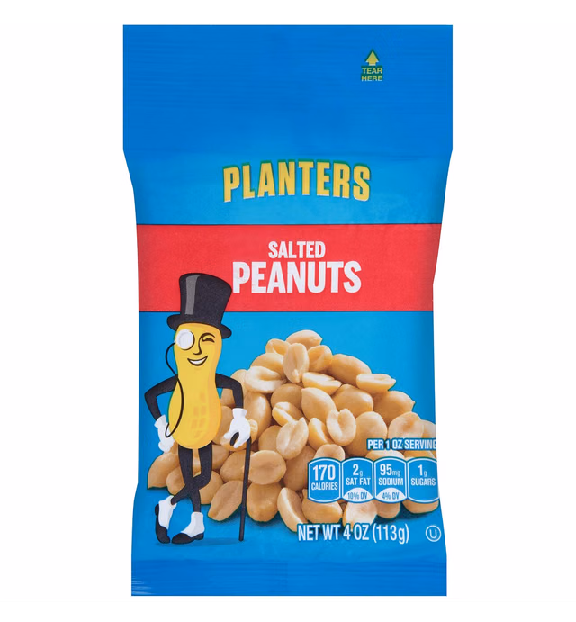 Planters Salted Peanuts, 4 Ounce (Pack of 12)