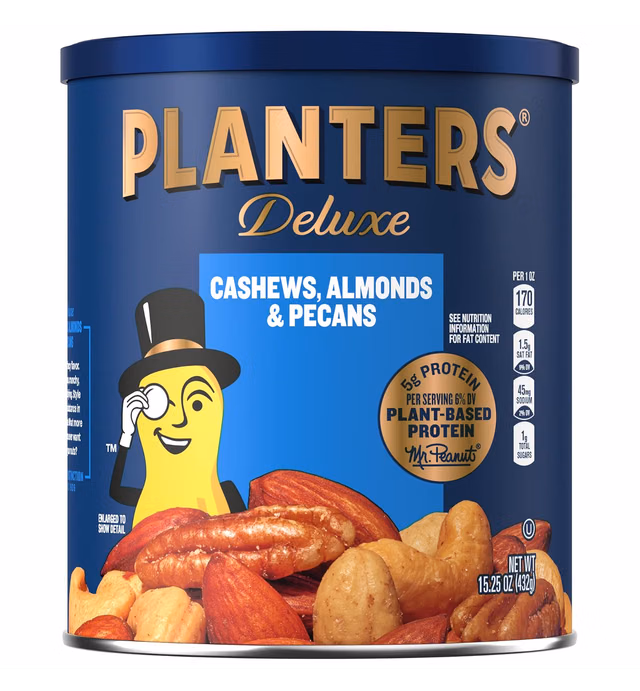 PLANTERS Select Cashews, Almonds & Pecans, 15.25 oz. Resealable Container - Salted Nuts - Kosher, Packaging may Vary