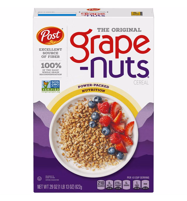 Post Grape-Nuts Non GMO Breakfast Cereal, 29 Ounce (Pack of 10)