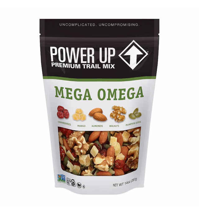 Power Up Trail Mix Gourmet Nut Bag, Mega Omega, 14 Ounce