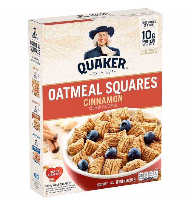 Quaker, Oatmeal Breakfast Cereal, Cinnamon, 14.5 Oz