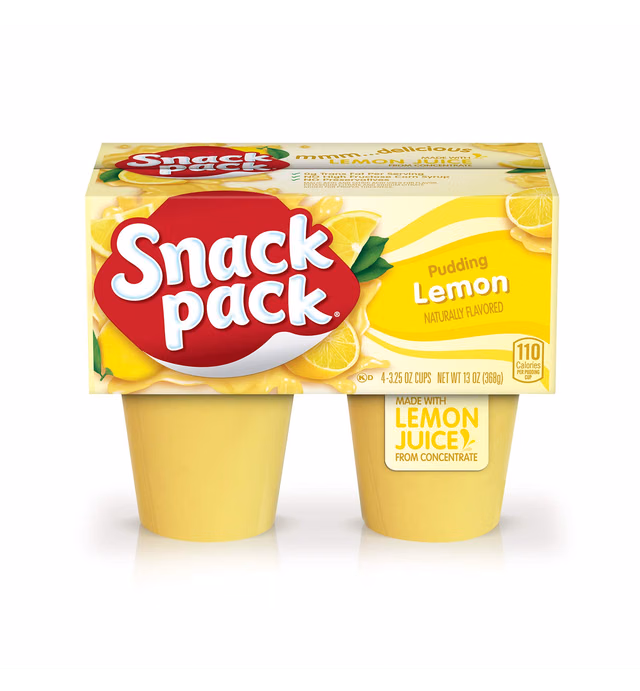 Snack Pack Lemon Pudding Cups, 13 Ounce (Pack of 12)