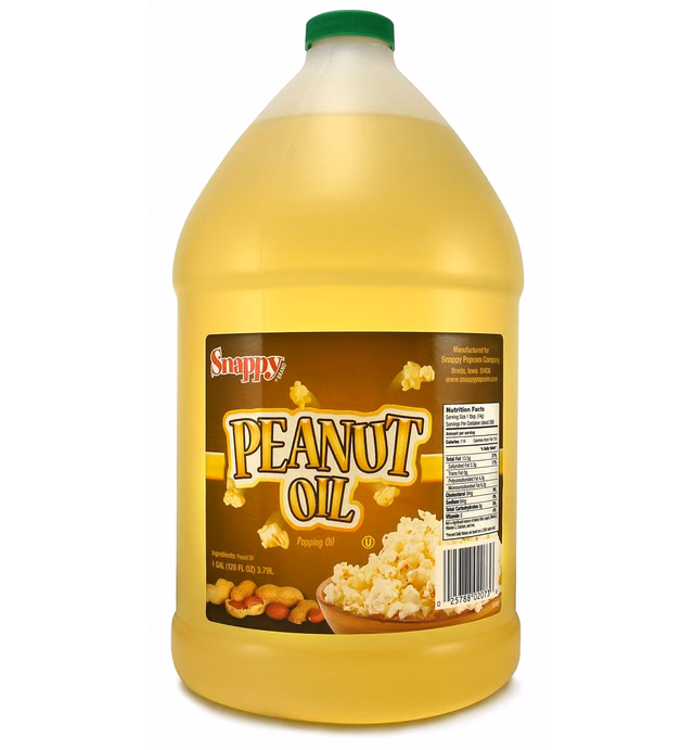 Snappy Popcorn 1 Gallon Snappy Pure Peanut Oil No Color Added, 128 Fl Oz