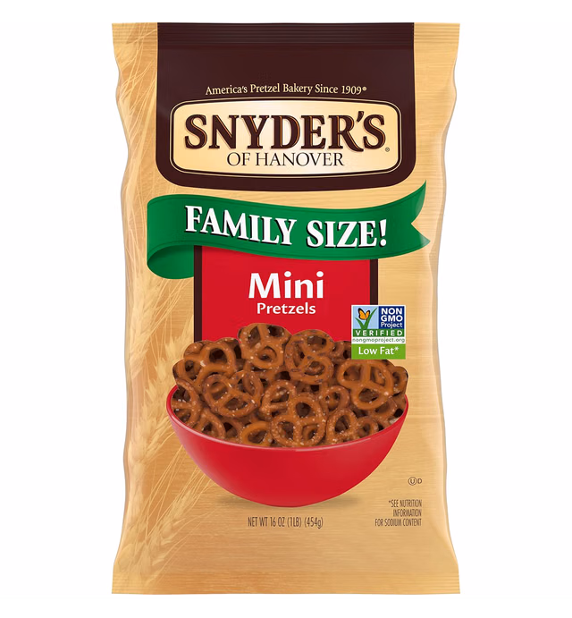 Snyder's of Hanover Pretzels, Mini Pretzels, Family Size 16 Oz